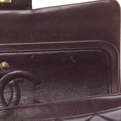 Chanel Lambskin Quilted Small Double Flap Burgundy 12 of 13