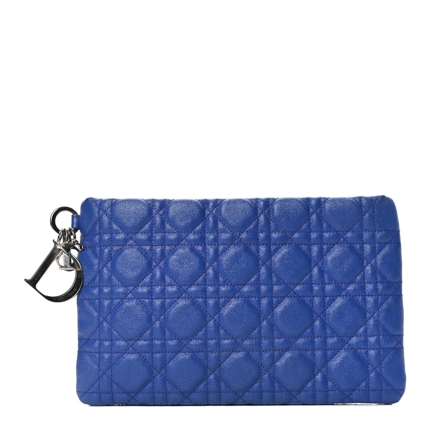 Coated Canvas Cannage Panarea Pouch Blue