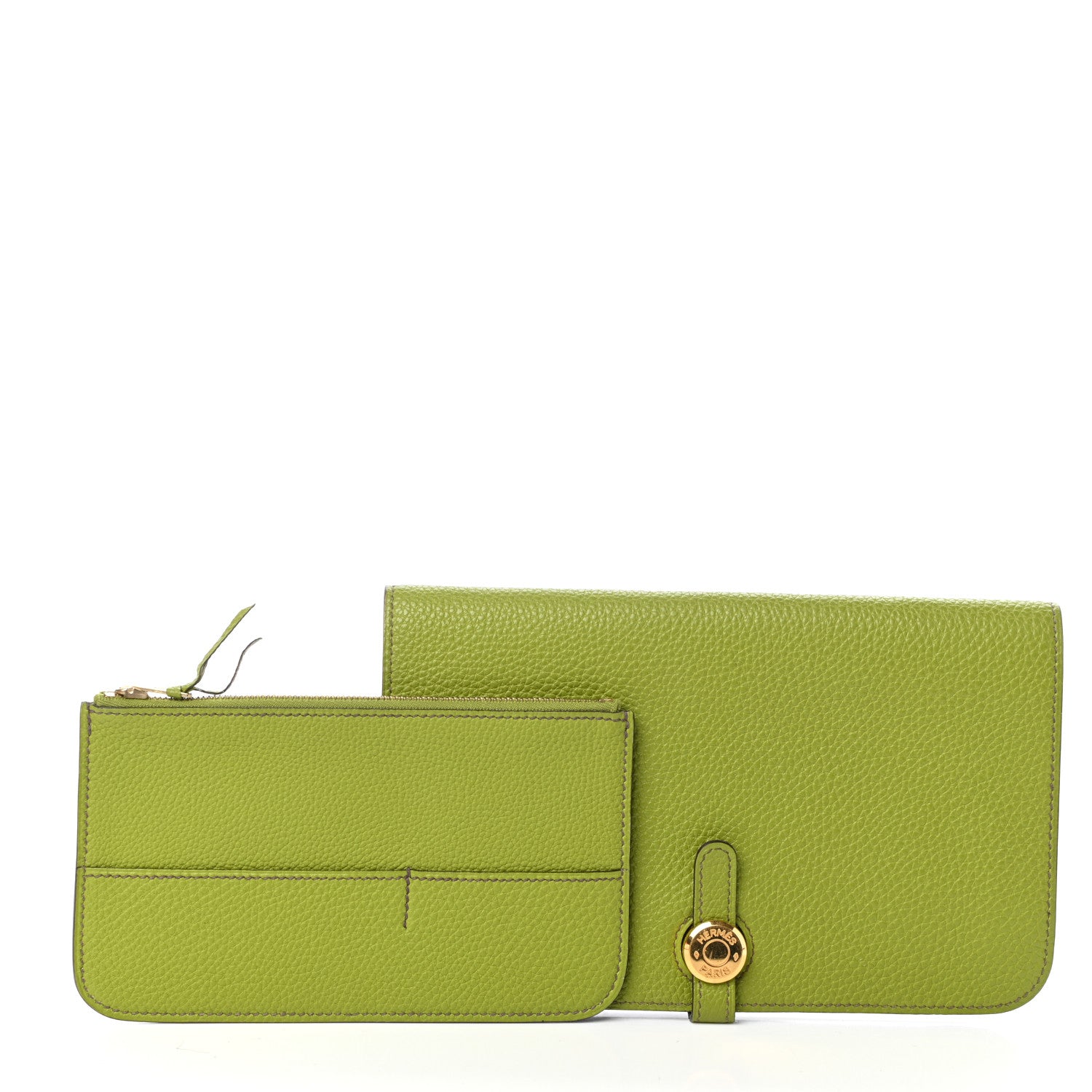 Hermes Togo Dogon Duo Wallet Vert Anis 3 of 7