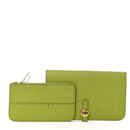 Hermes Togo Dogon Duo Wallet Vert Anis 3 of 7