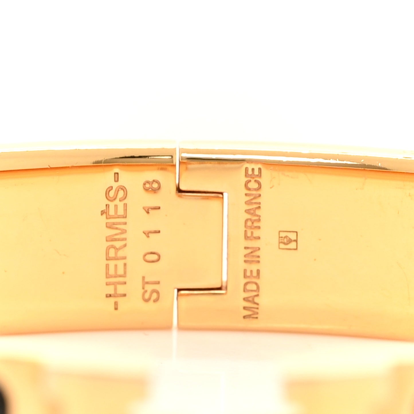 Enamel Narrow Clic Clac H Bracelet PM Black