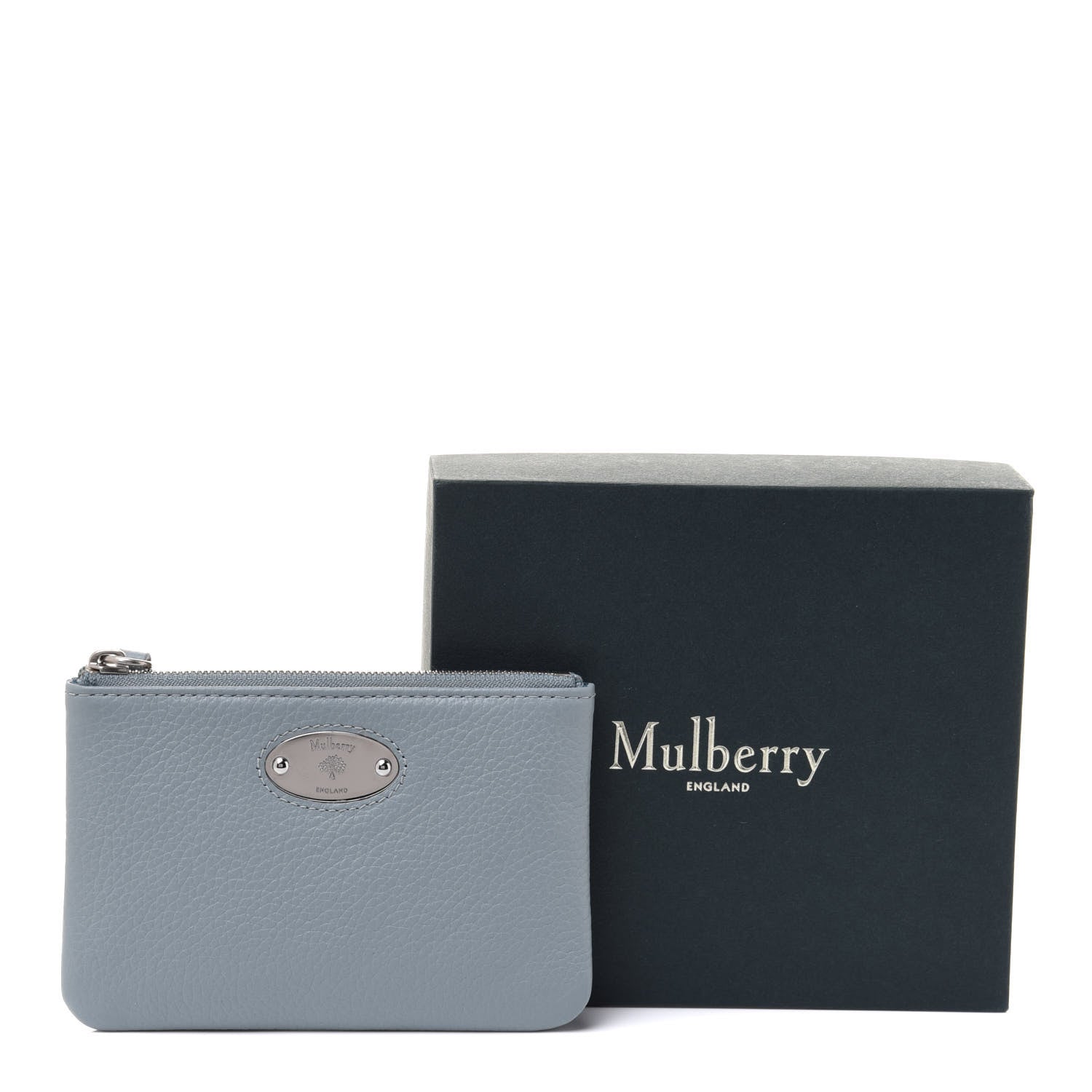 Mulberry Small Classic Grain Zip Coin Purse Cloud 8 of 8