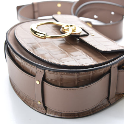Chloe Calfskin Crocodile Embossed Small Tess Bag Woodrose 7 of 9