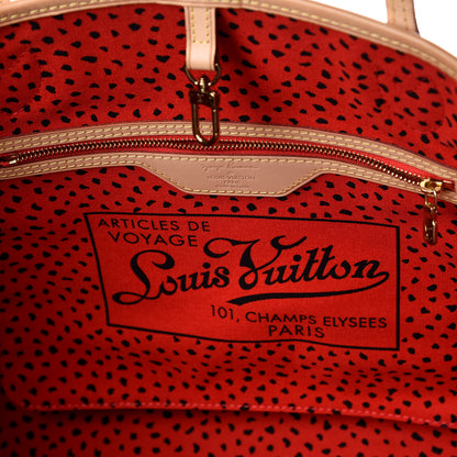 Louis Vuitton Monogram Kusama Waves Neverfull MM Red 9 of 10