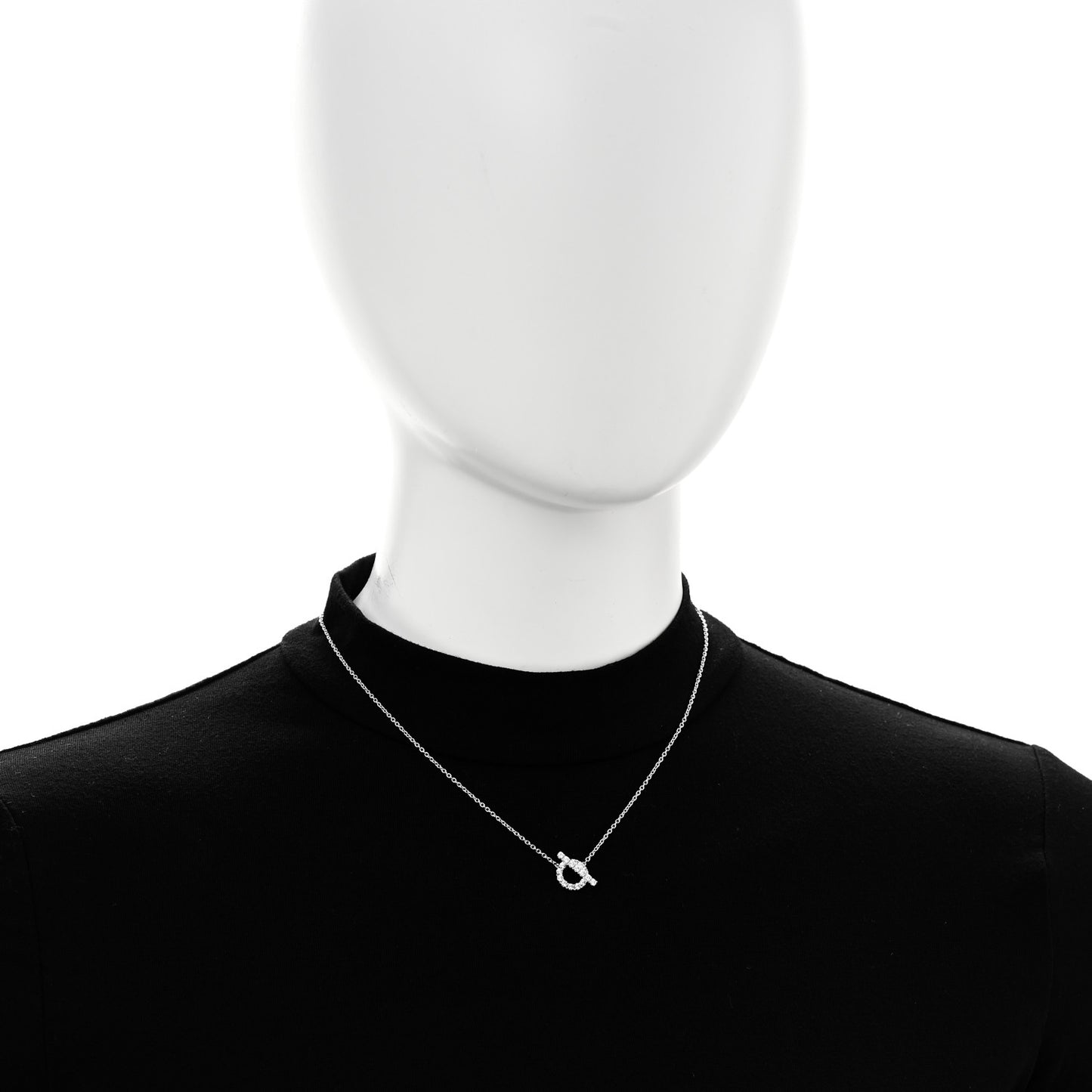 18K White Gold Diamond Finesse Pendant Necklace