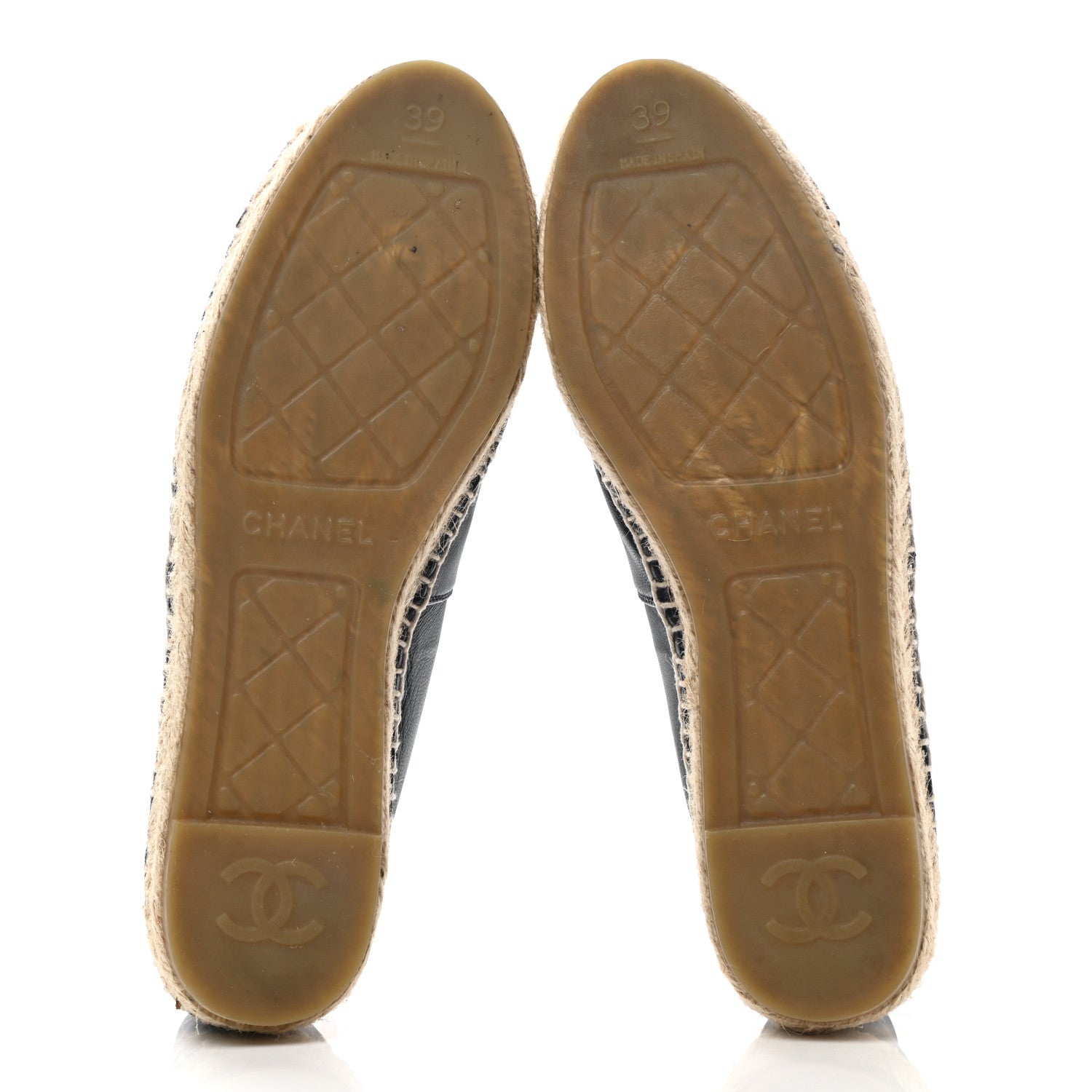 Chanel Lambskin CC Espadrilles 39 Navy Blue Dark Grey 5 of 11