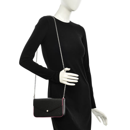 Louis Vuitton Epi Pochette Felicie Black Hot Pink 2 of 6