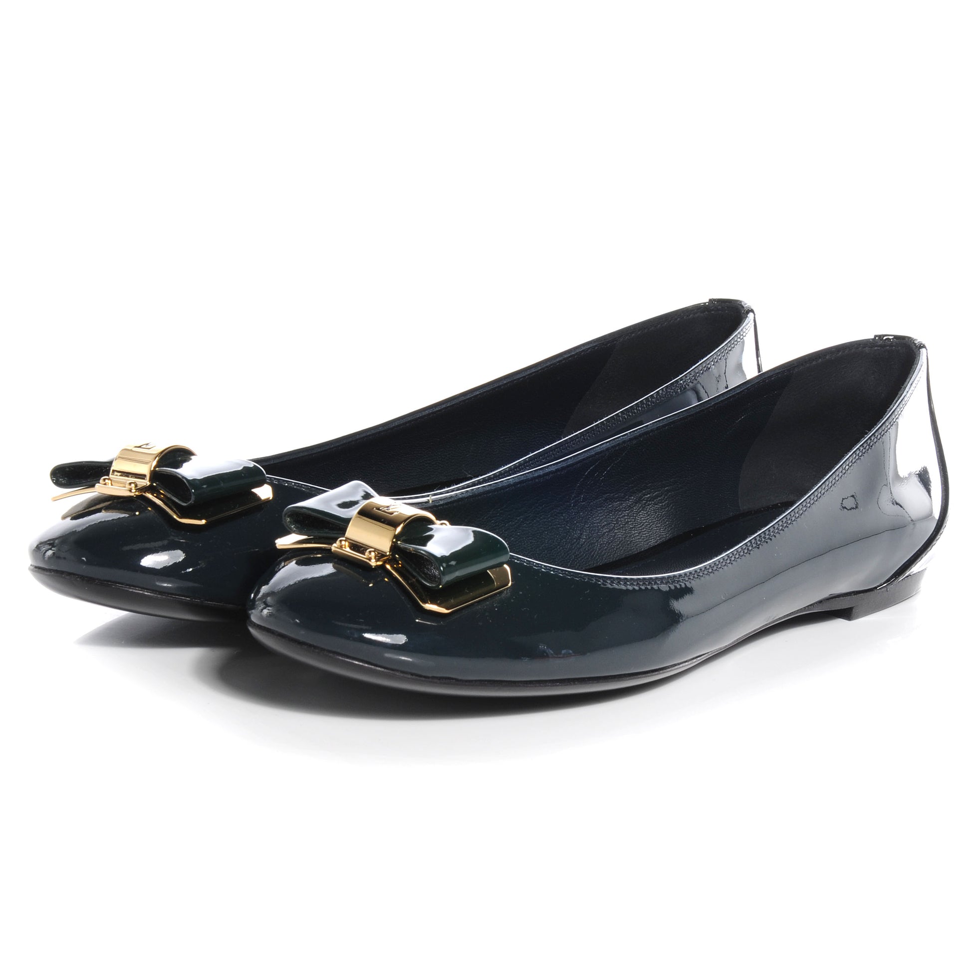 Louis Vuitton Patent Calfskin Lou Flats Marine 40 3 of 7
