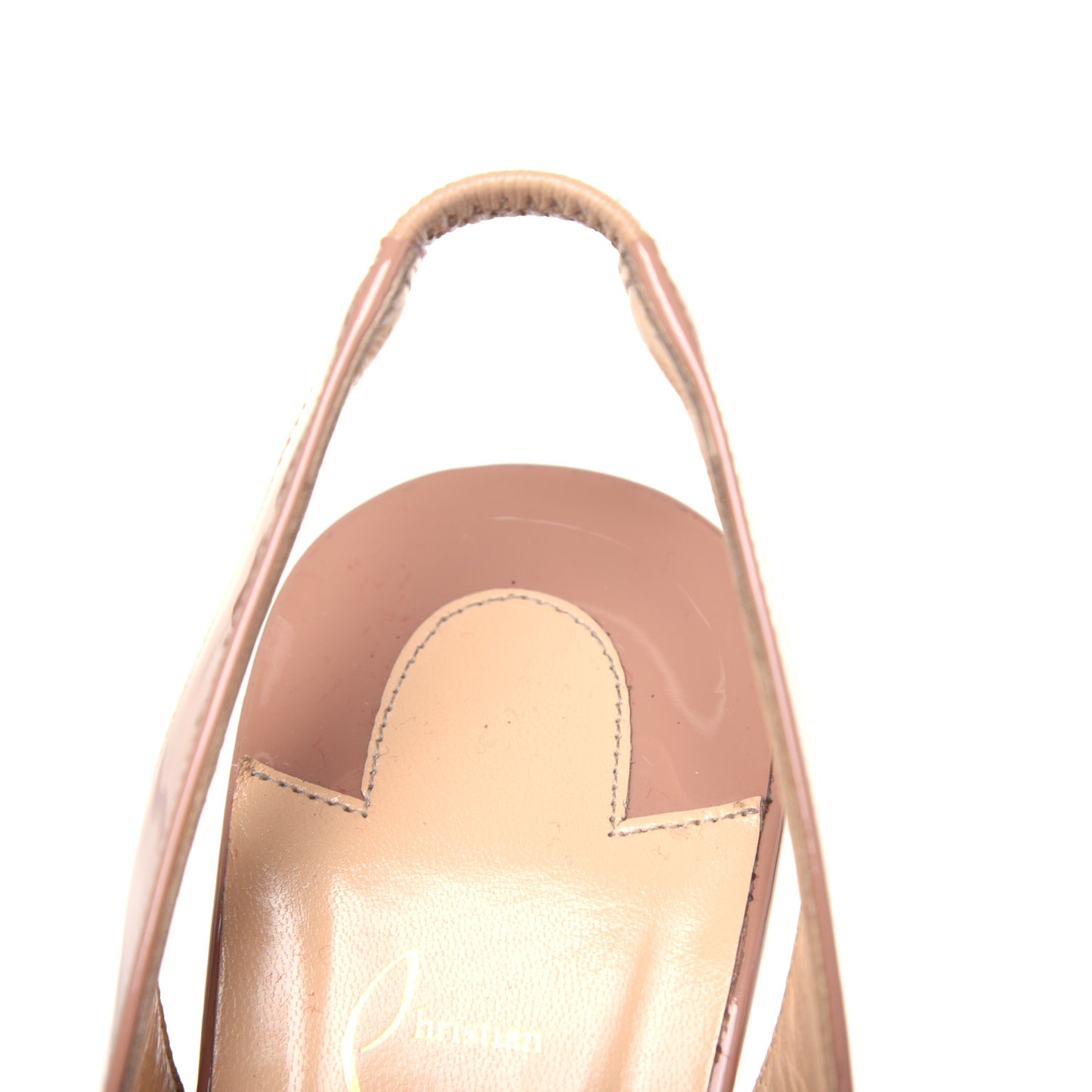 Patent Lady Peep Sling 150 Pumps 36.5 Nude