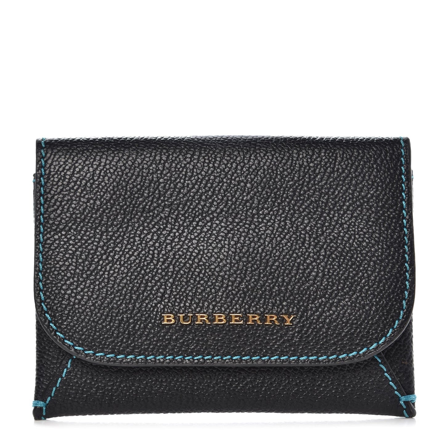 Grainy Calfskin Card Case Black