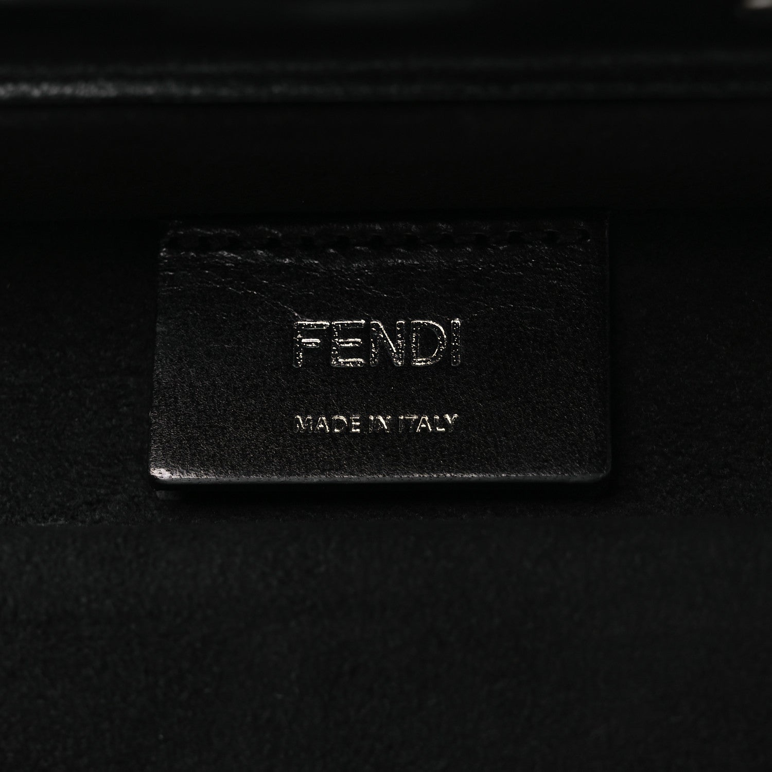 Fendi Recycled Fabric Jacquard Vitello Astro FF 1974 Mini Baguette Trunk Asfalto Black 6 of 12