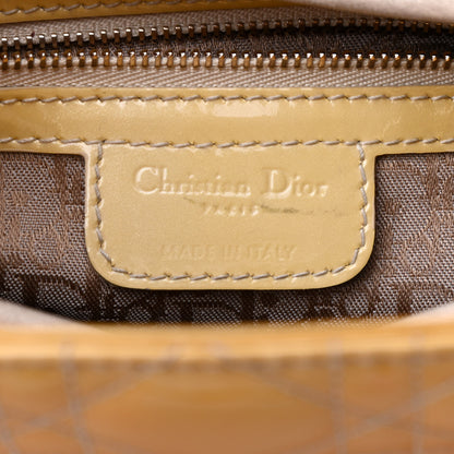 Christian Dior Patent Cannage Large Lady Dior Yellow 6 of 11
