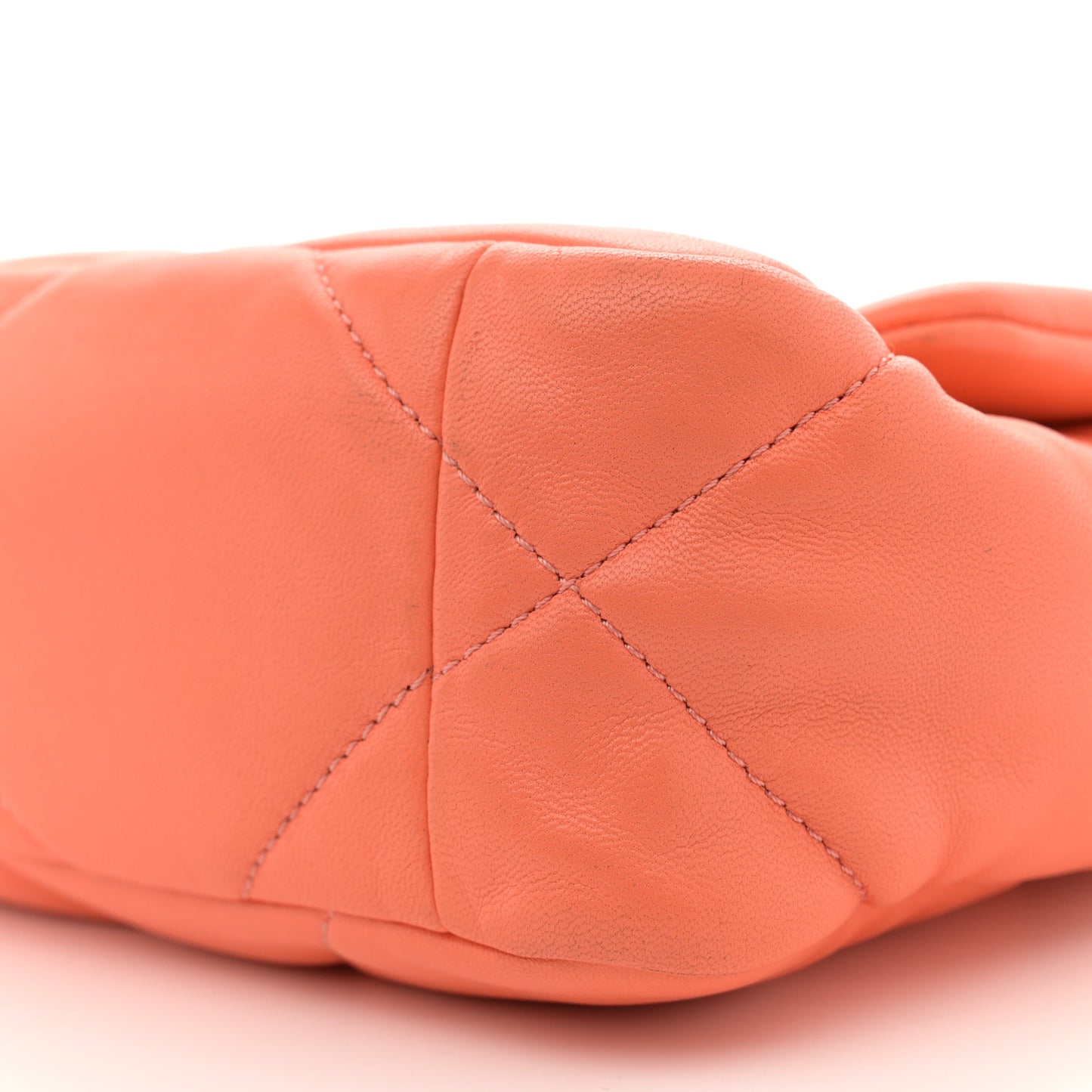 Lambskin Quilted Medium Chanel 19 Flap Orange