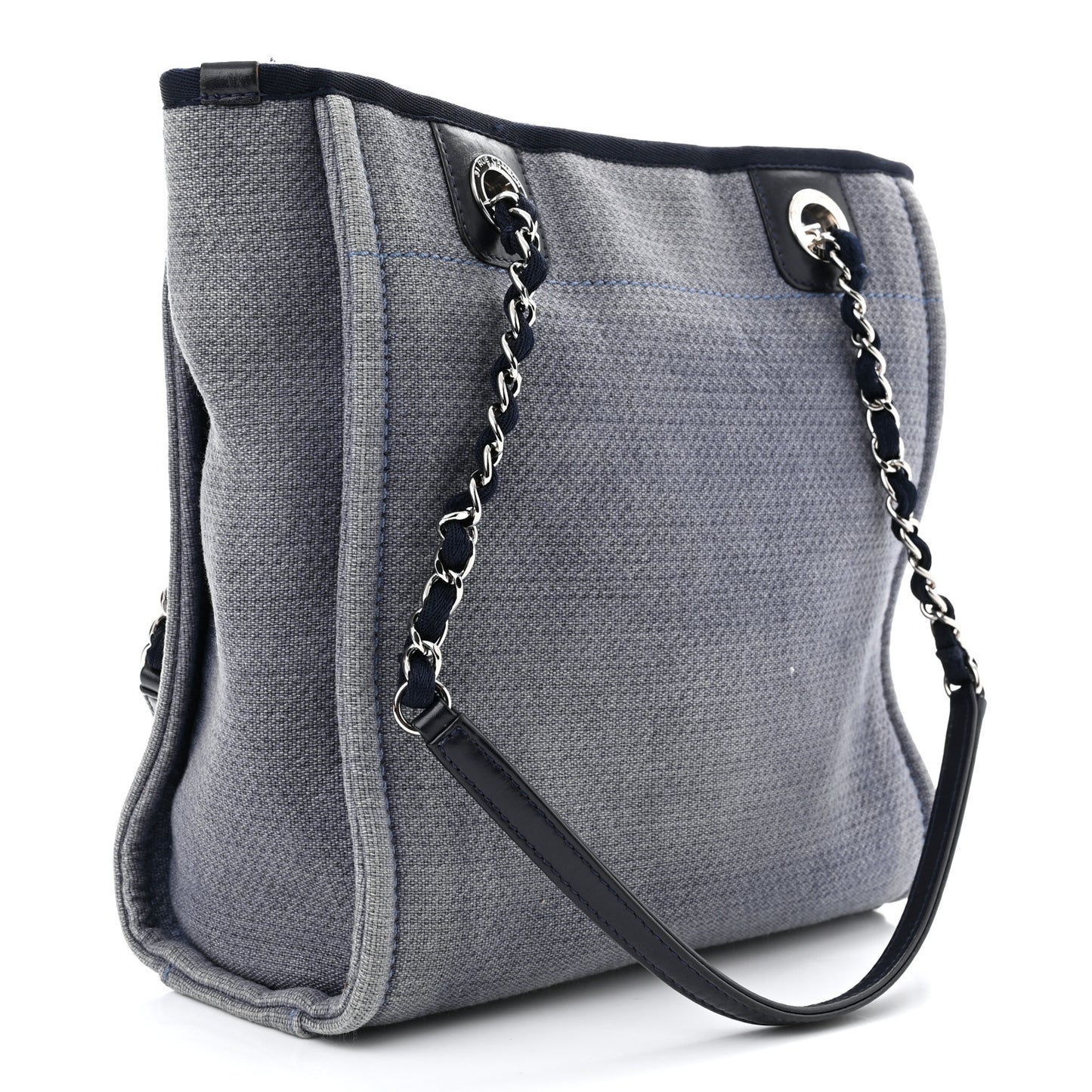 Canvas Mini Deauville Tote Denim Blue