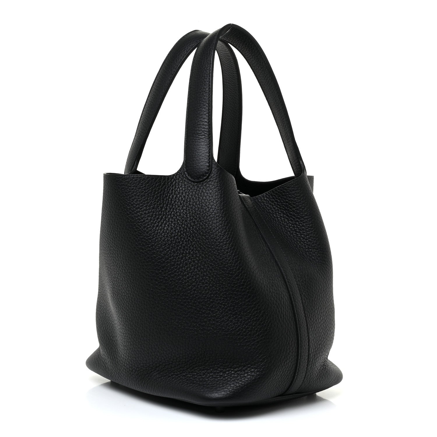 Hermes Taurillon Clemence Monochrome Picotin Lock 18 PM Black 3 of 11