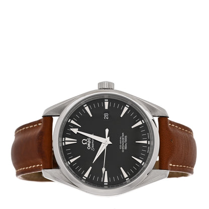 Omega Stainless Steel Alligator 42mm Aqua Terra Co-Axial Chronometer Automatic Watch Black 2802.50.37 2 of 6