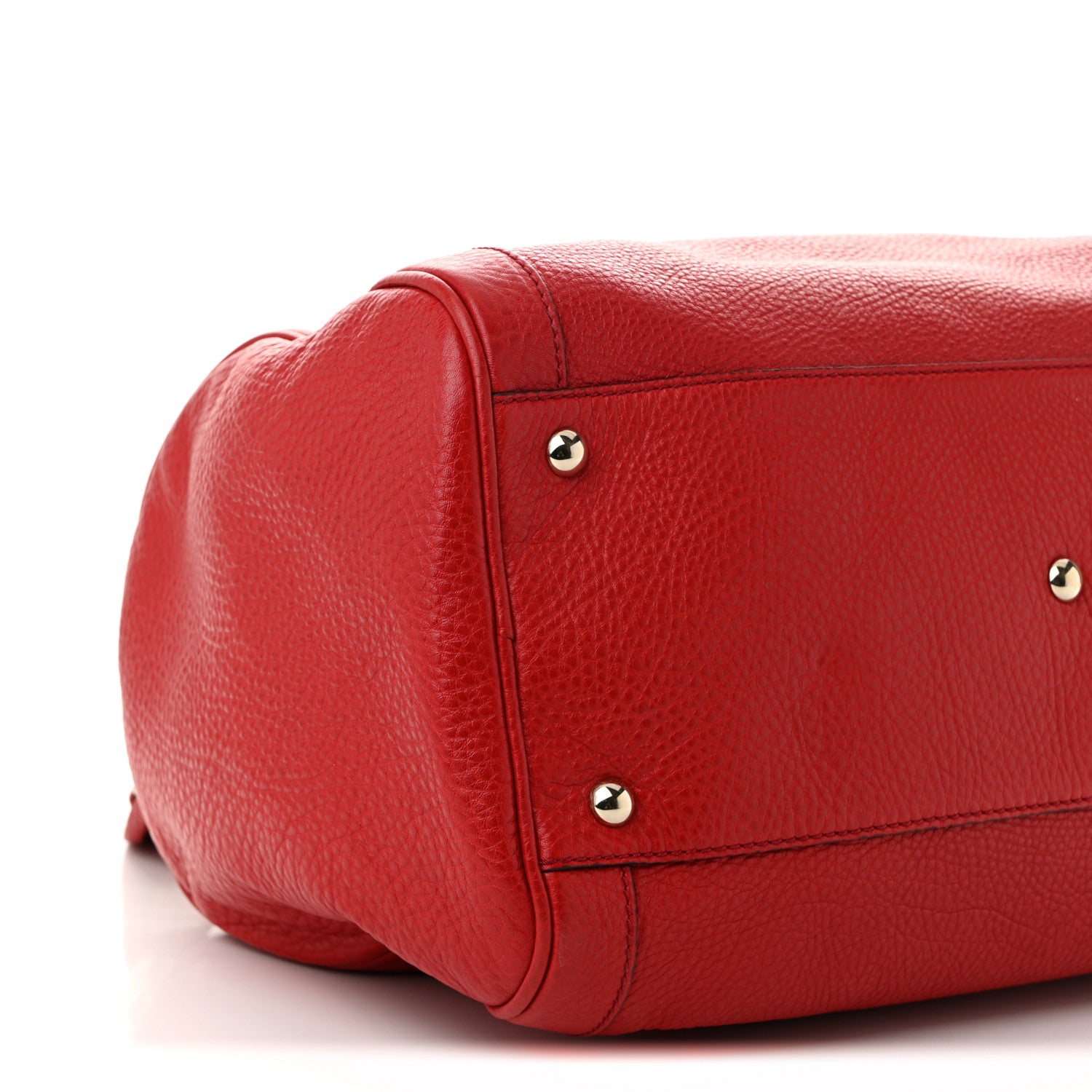 Gucci Pebbled Calfskin Medium Soho Boston Red 9 of 11