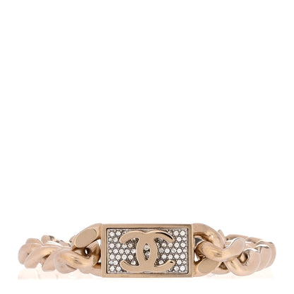 Chanel Crystal Chain CC Bracelet Gold 1 of 5