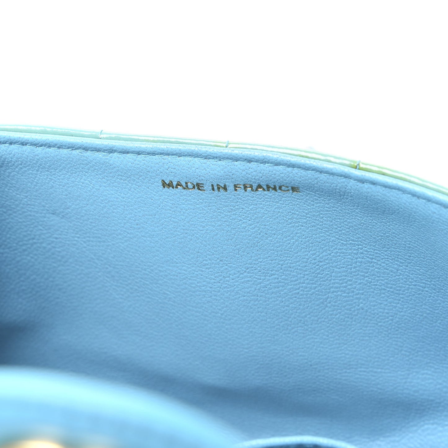 Patent East West Chocolate Bar Flap Turquoise