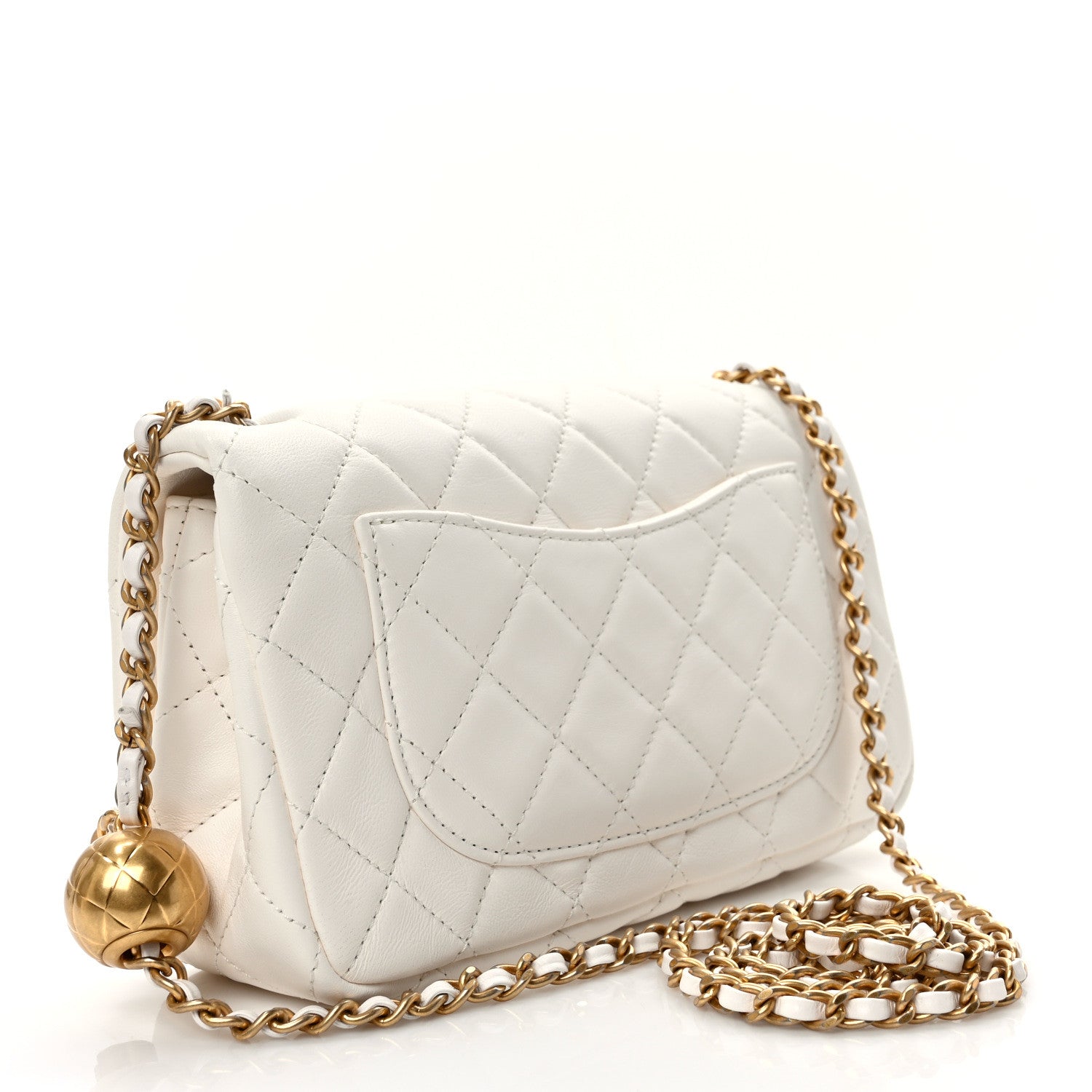 Chanel Lambskin Quilted Mini Rectangular Pearl Crush Flap White 3 of 10