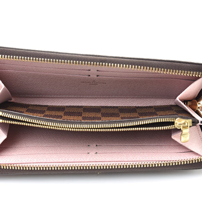 Louis Vuitton Damier Ebene Clemence Wallet Rose Ballerine 5 of 8