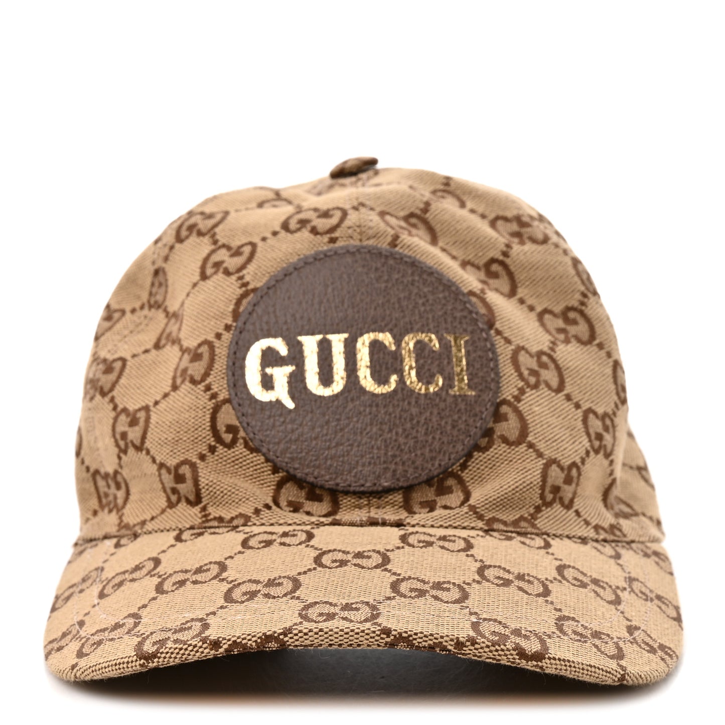 Monogram Textured Dollar Calfskin Zeno Baseball Hat S Beige