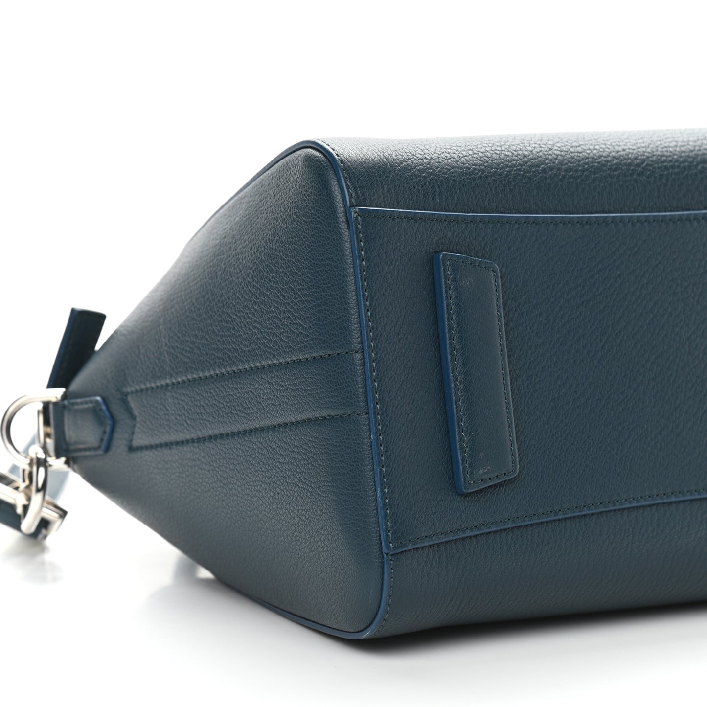 Sugar Goatskin Small Antigona Peacock Blue