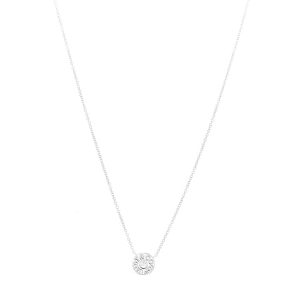 Tiffany 18K White Gold Diamond 1837 Circle Pendant Necklace 1 of 6