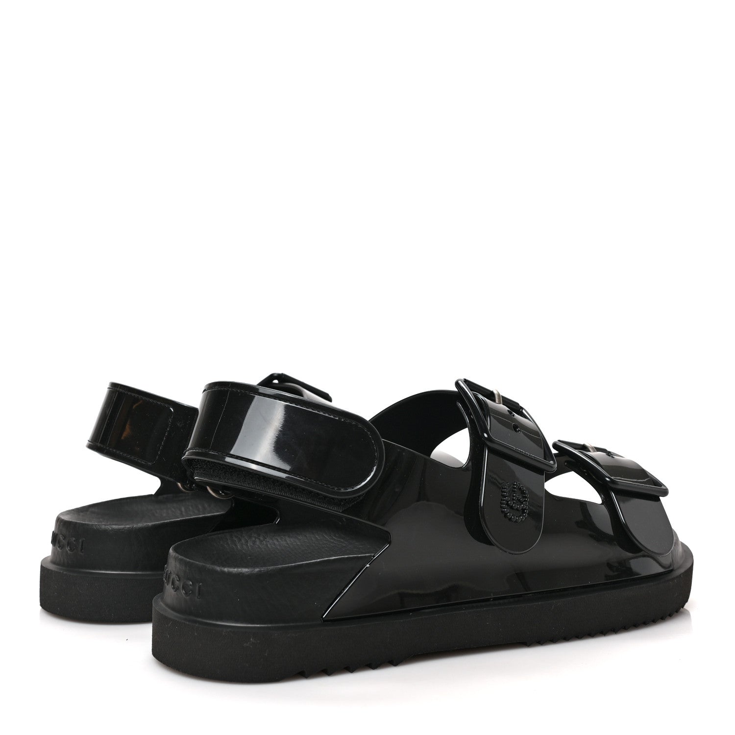 Gucci Rubber Mini Double G Womens Isla Dad Sandals 37 Black 4 of 8