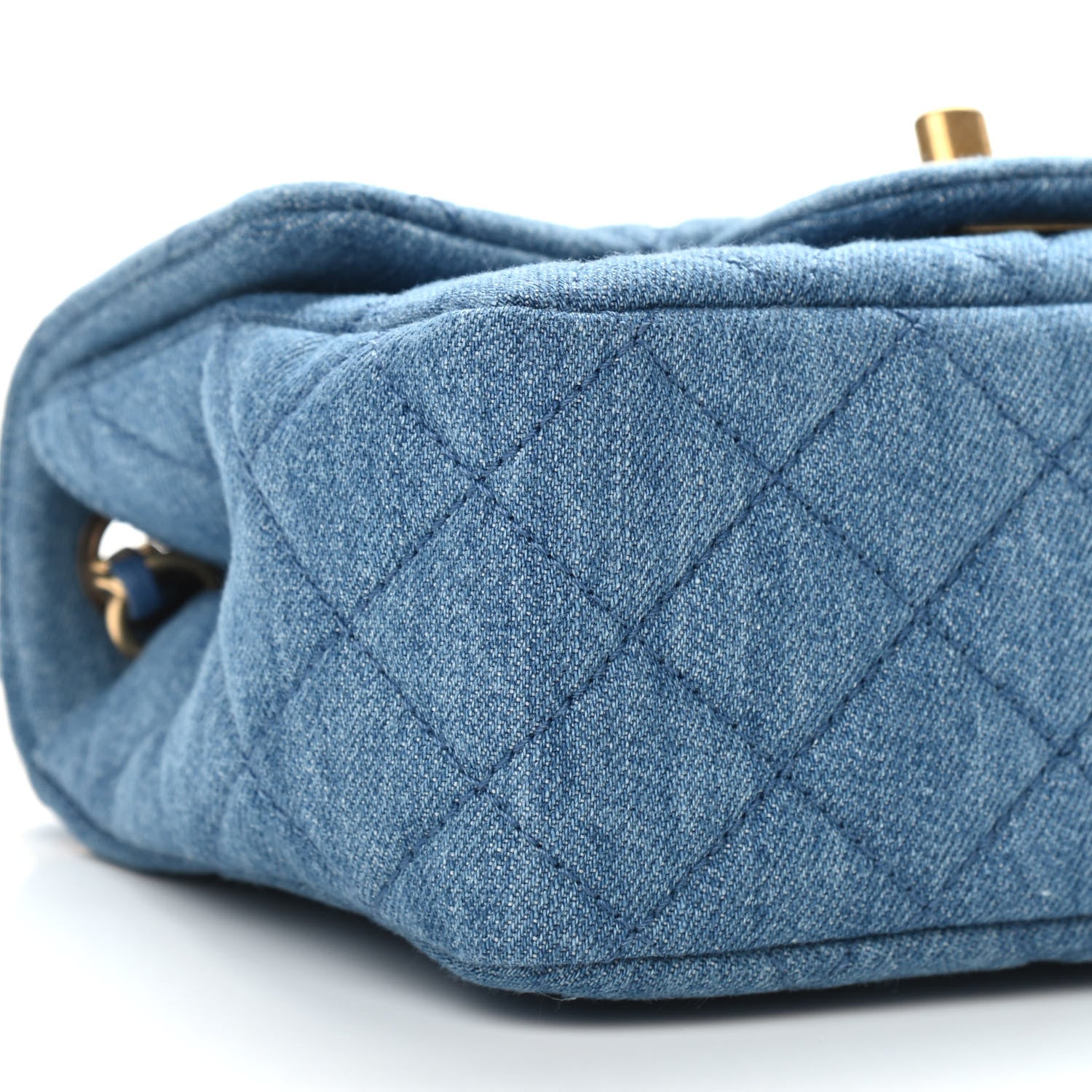 Chanel Denim Quilted Mini Pearl Crush Flap Blue 8 of 9