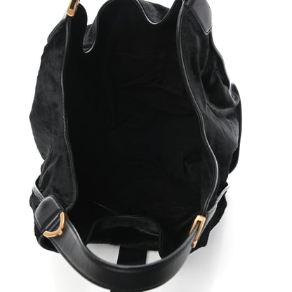 Gucci Calf Hair Large Soft Stirrup Shoulder Bag 5 of 9