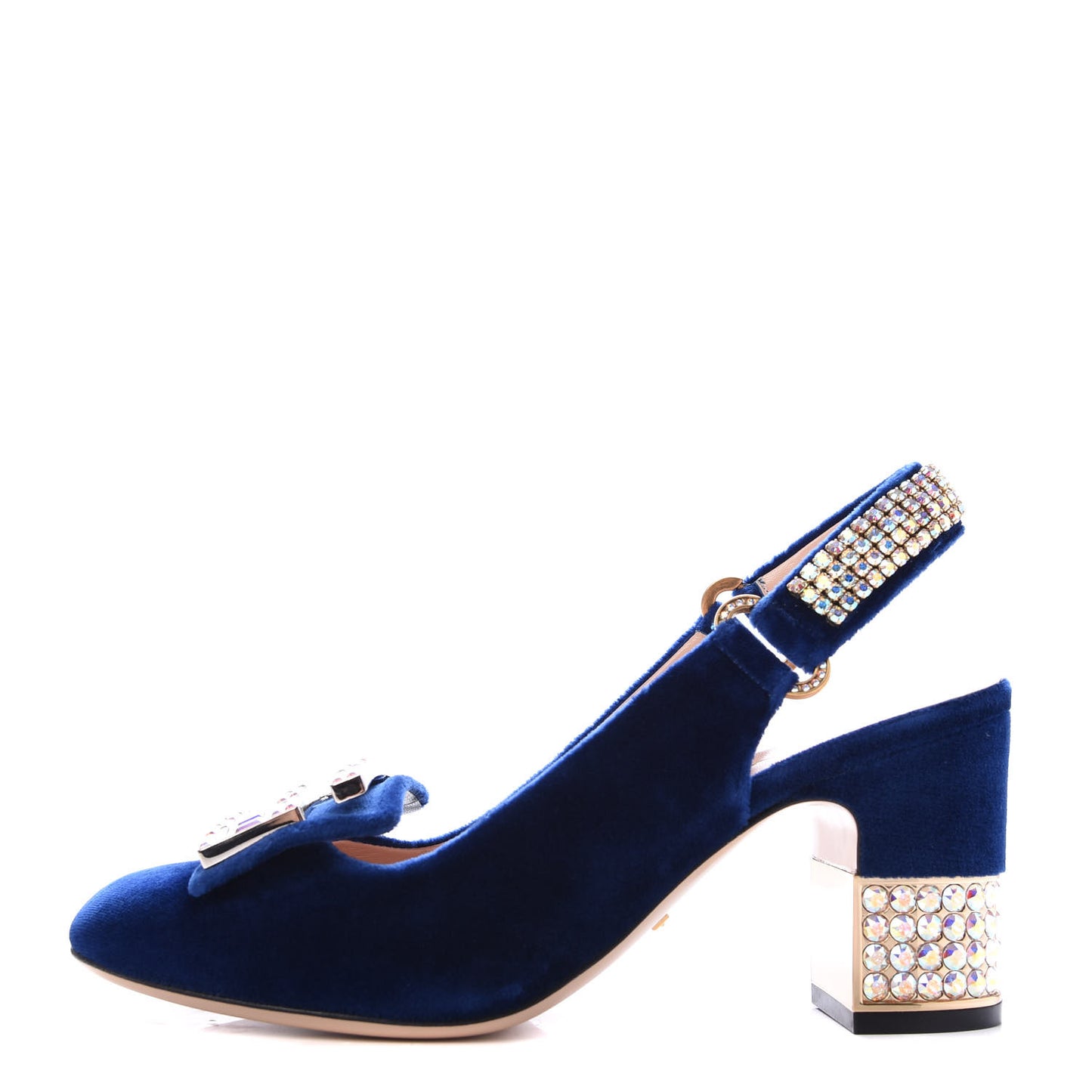 Velvet Crystal Square G Madelyn Slingbacks 37.5 Cobalt Blue