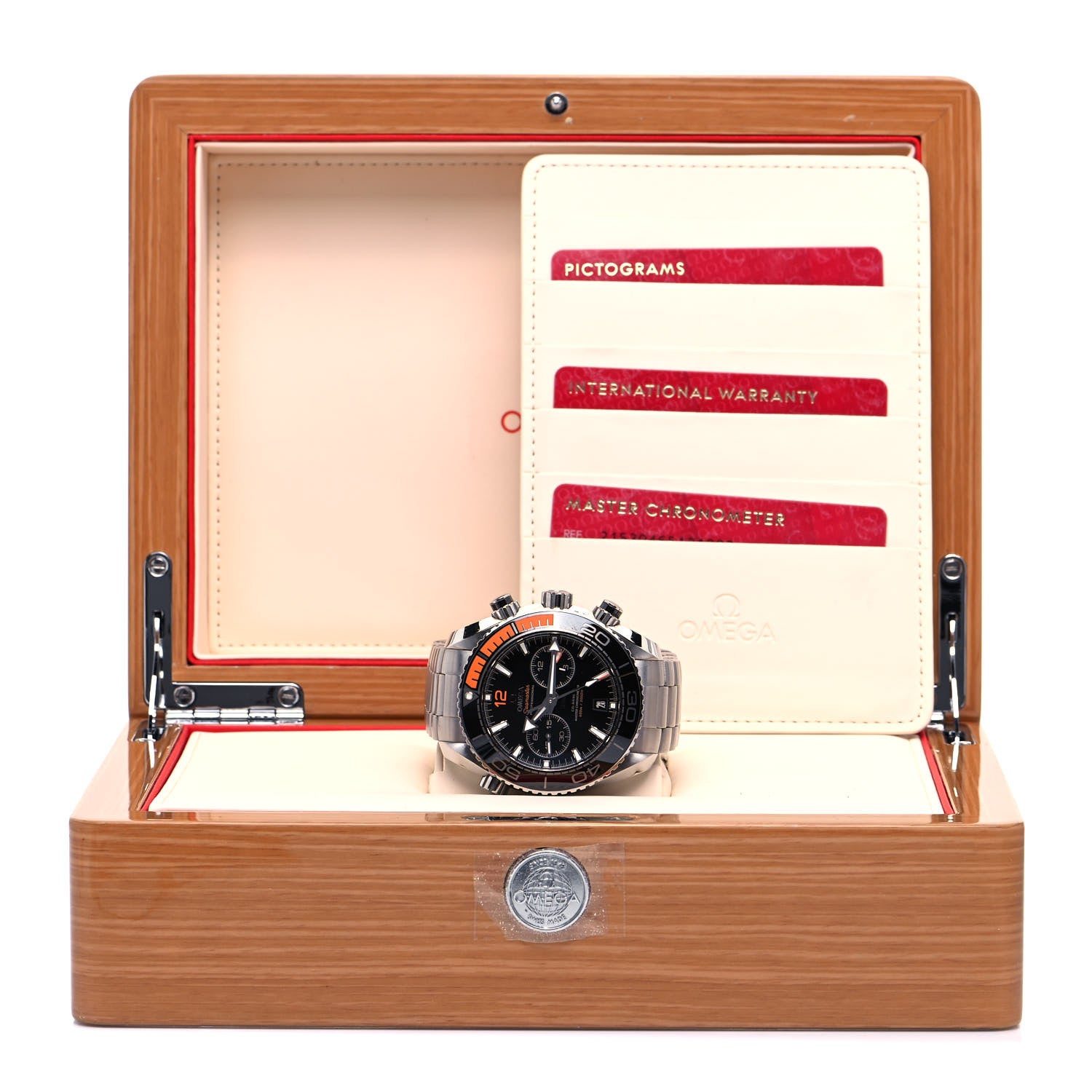 Omega Stainless Steel 45mm Seamaster Planet Ocean Chronograph Automatic Watch Black 215.30.46.51.01.002 5 of 5