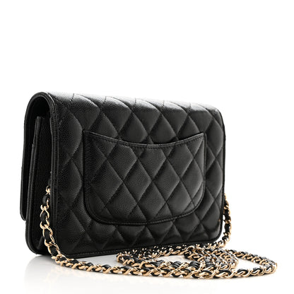 Chanel Caviar Quilted Wallet on Chain WOC Black 2 of 10