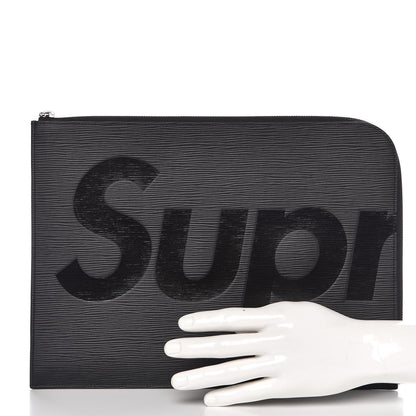 Louis Vuitton X SUPREME Epi Pochette Jour GM Black 2 of 7