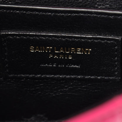 Saint Laurent Patent Matelasse Monogram Small Vicky Chain Bag Bubblegum 6 of 12