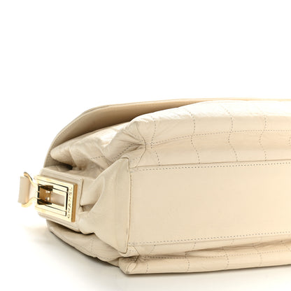 Chanel Lambskin Chocolate Bar Shoulder Bag White 9 of 13
