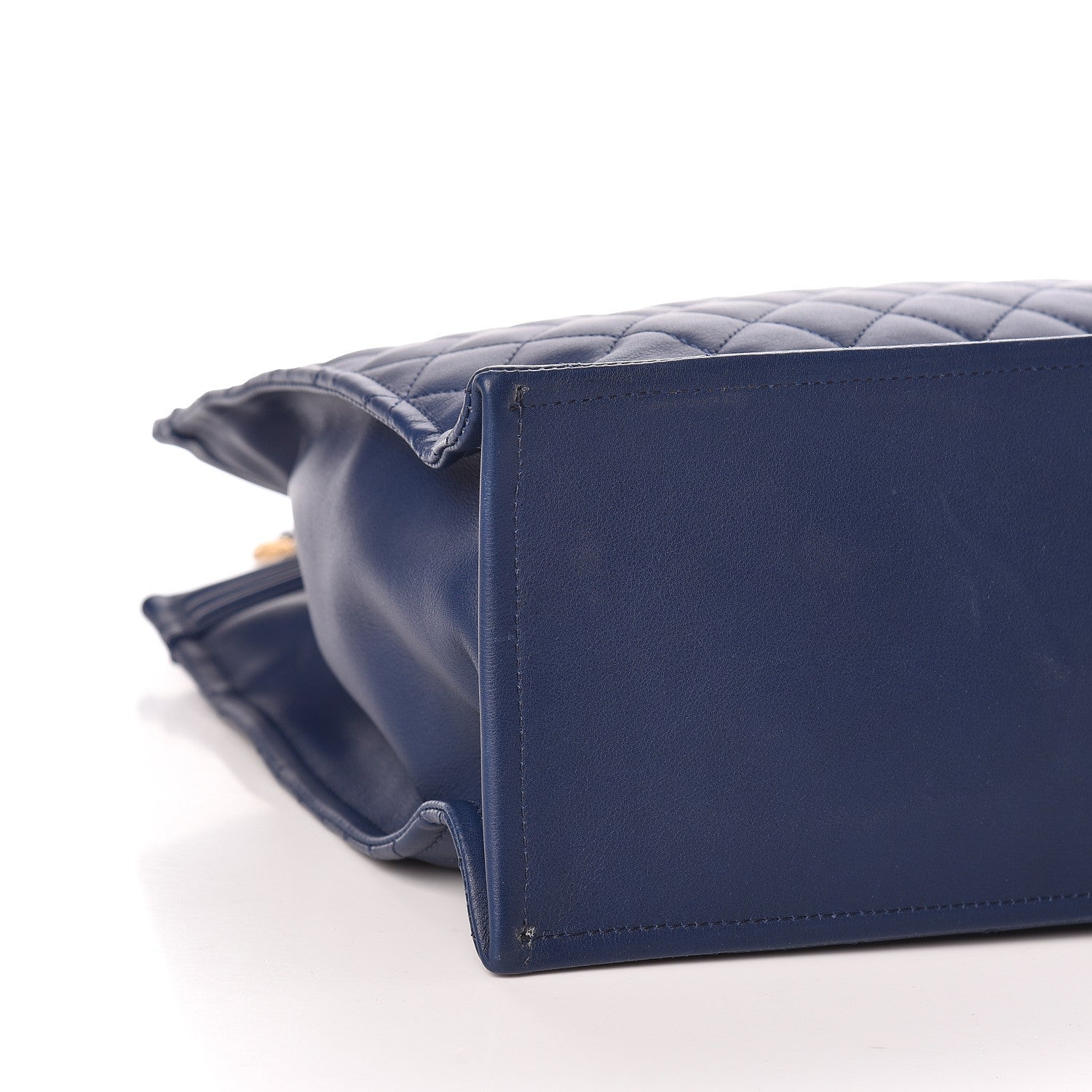 Chanel Calfskin Quilted Large Boy Tote Navy 5 of 10