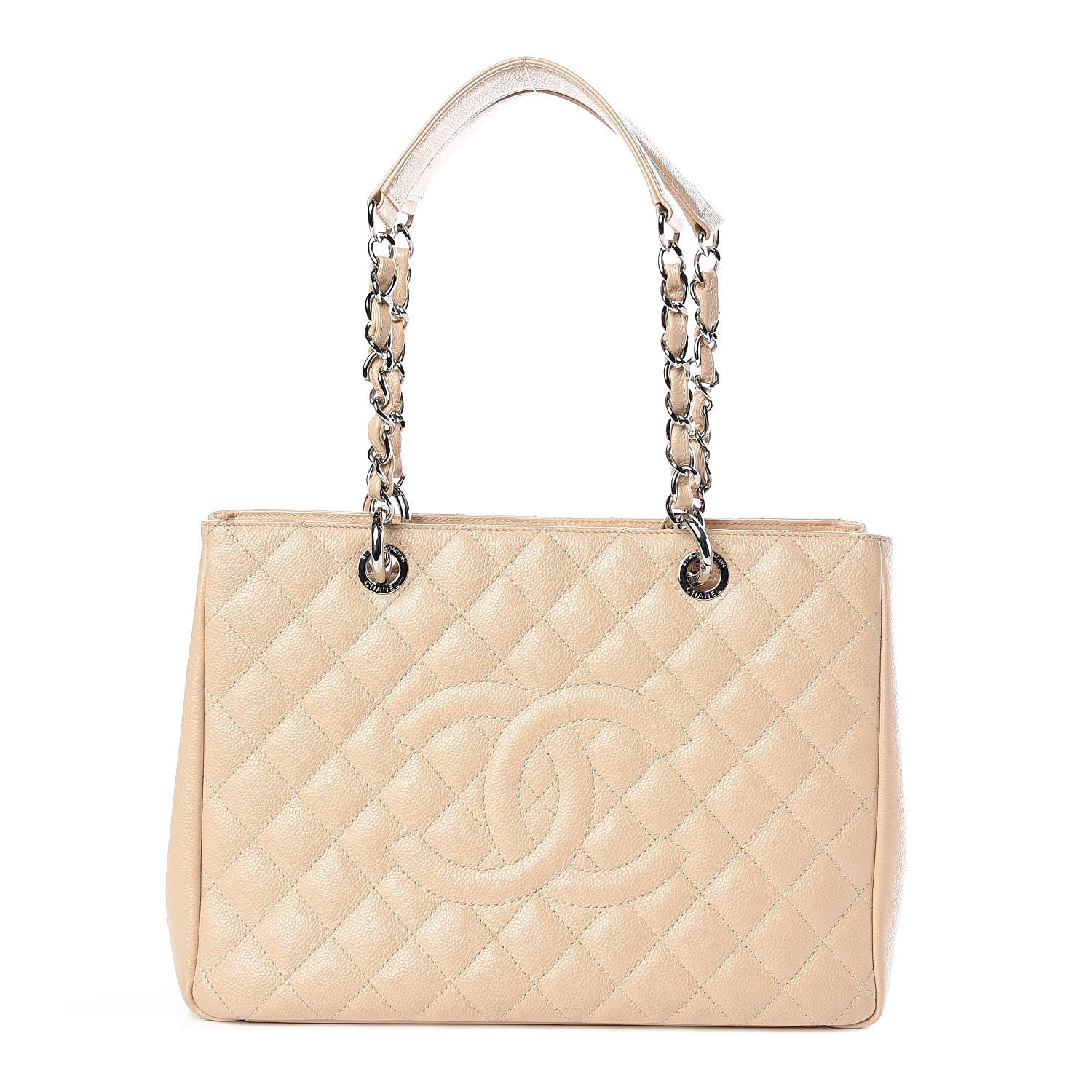 Chanel Caviar Quilted Grand Shopping Tote GST Beige Clair 1 of 9