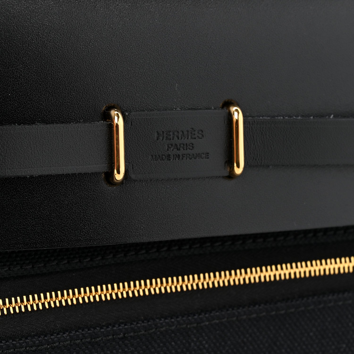 Hermes Military Toile Vache Hunter Herbag Zip Retourne 20 Black 6 of 11