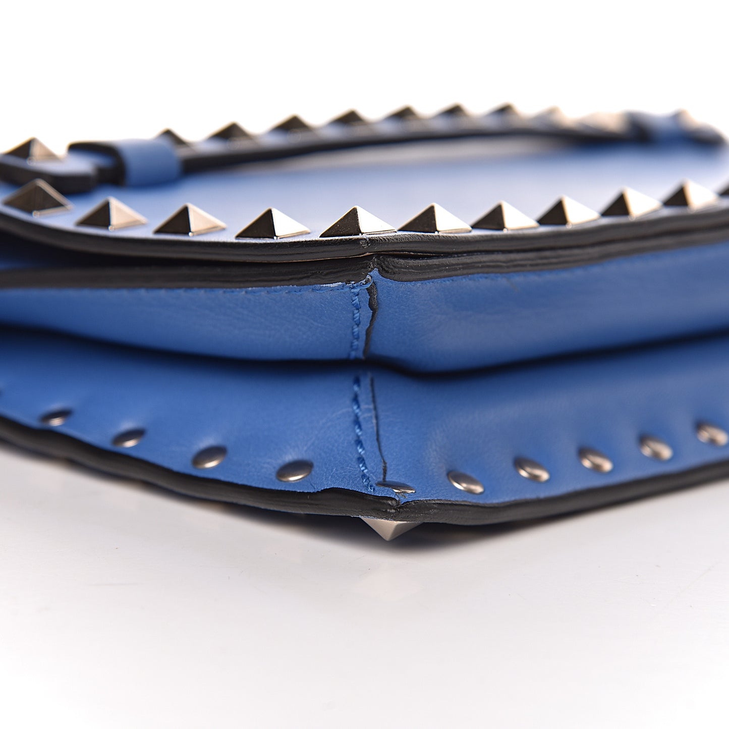 Nappa Small Rockstud Wristlet Clutch Light Sapphire