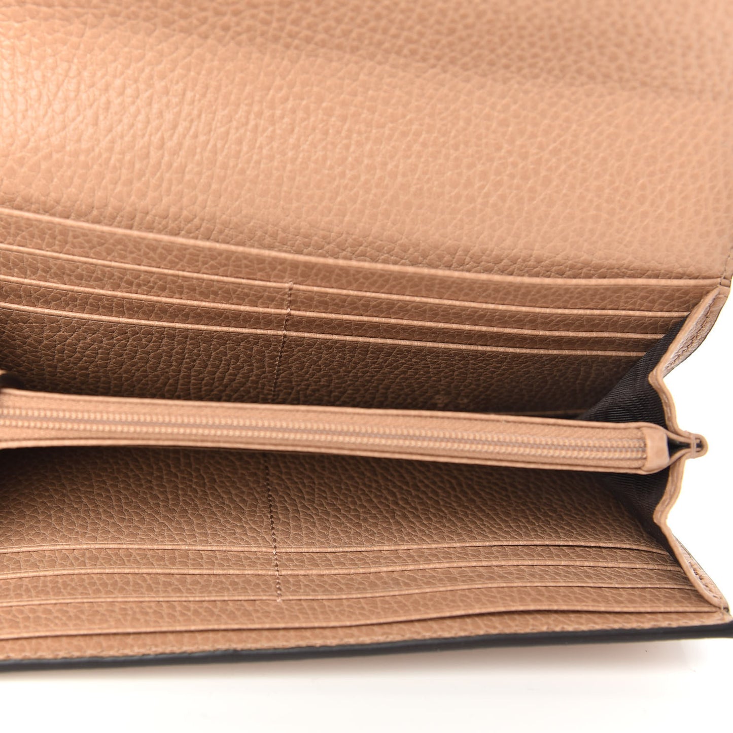 Dollar Calfskin Interlocking G Continental Wallet Camelia