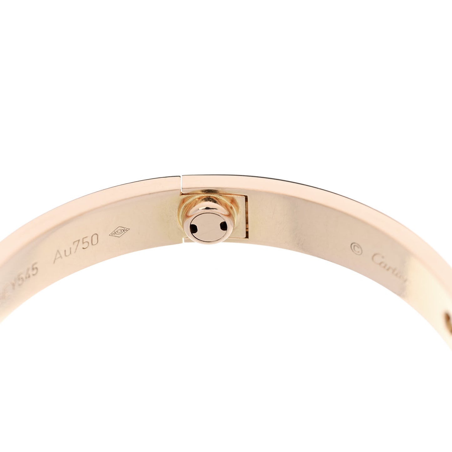 18K Pink Gold 4 Diamond LOVE Bracelet 16
