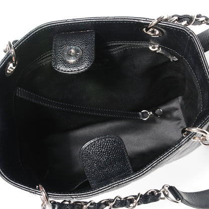 Chanel Caviar Quilted Petit Shopping Tote PST Black 5 of 8