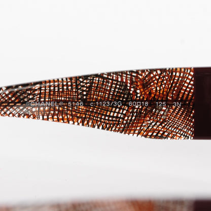 Chanel Acetate CC Lace Effect Sunglasses 5146 Brown 4 of 7