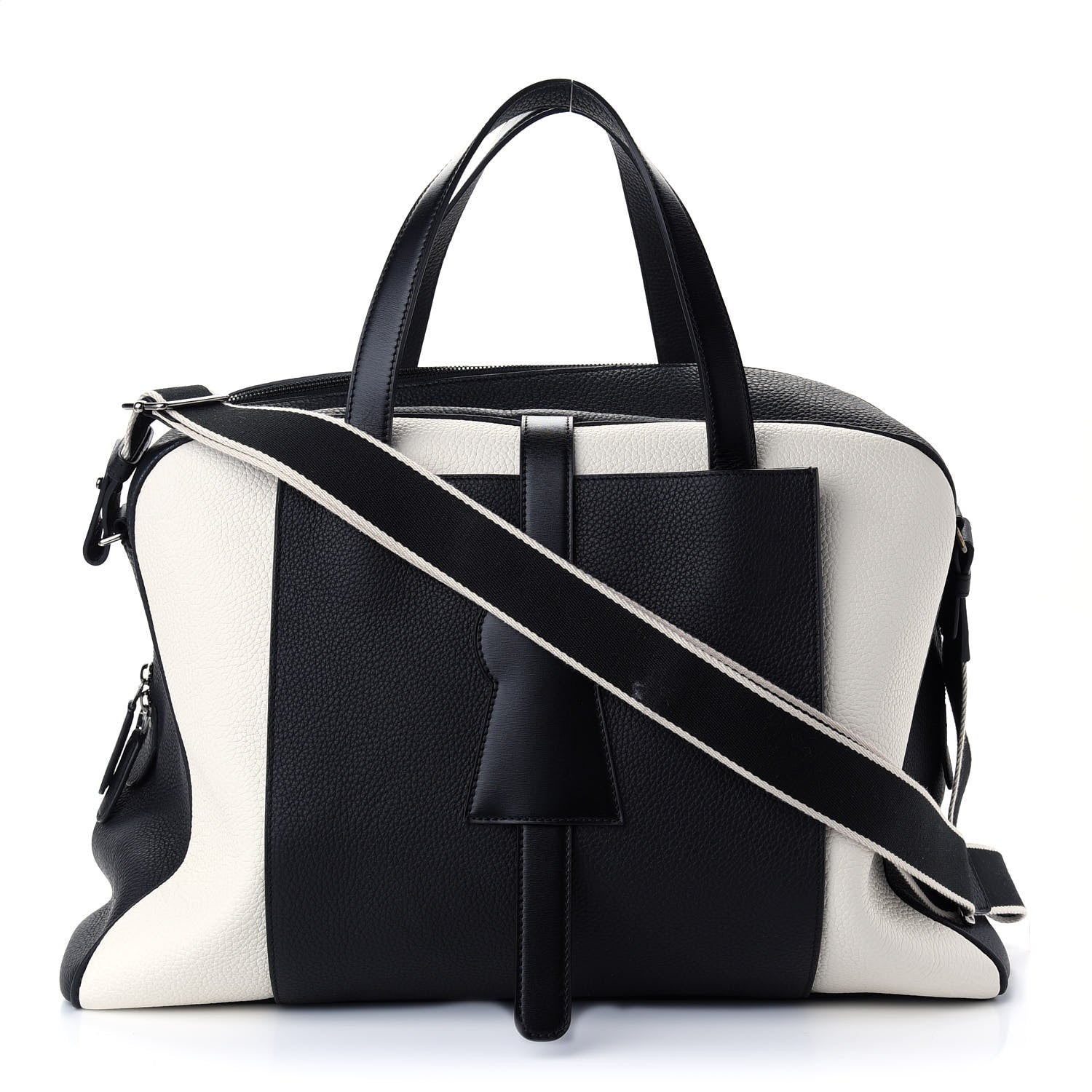 Delvaux Grained Calfskin D-off Black White 1 of 10
