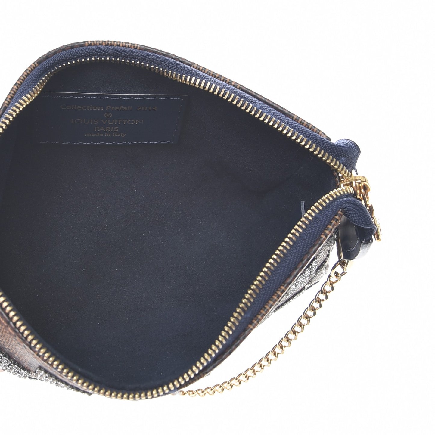 Damier Paillettes Mini Pochette Accessories Blue