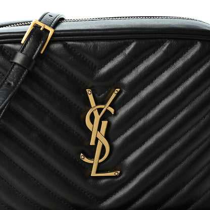 Saint Laurent Calfskin Matelasse Monogram Lou Camera Bag Black 8 of 10