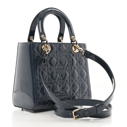 Christian Dior CHRISTIAN DIOR Patent Cannage Medium Lady Dior Cloud Blue 5 of 9