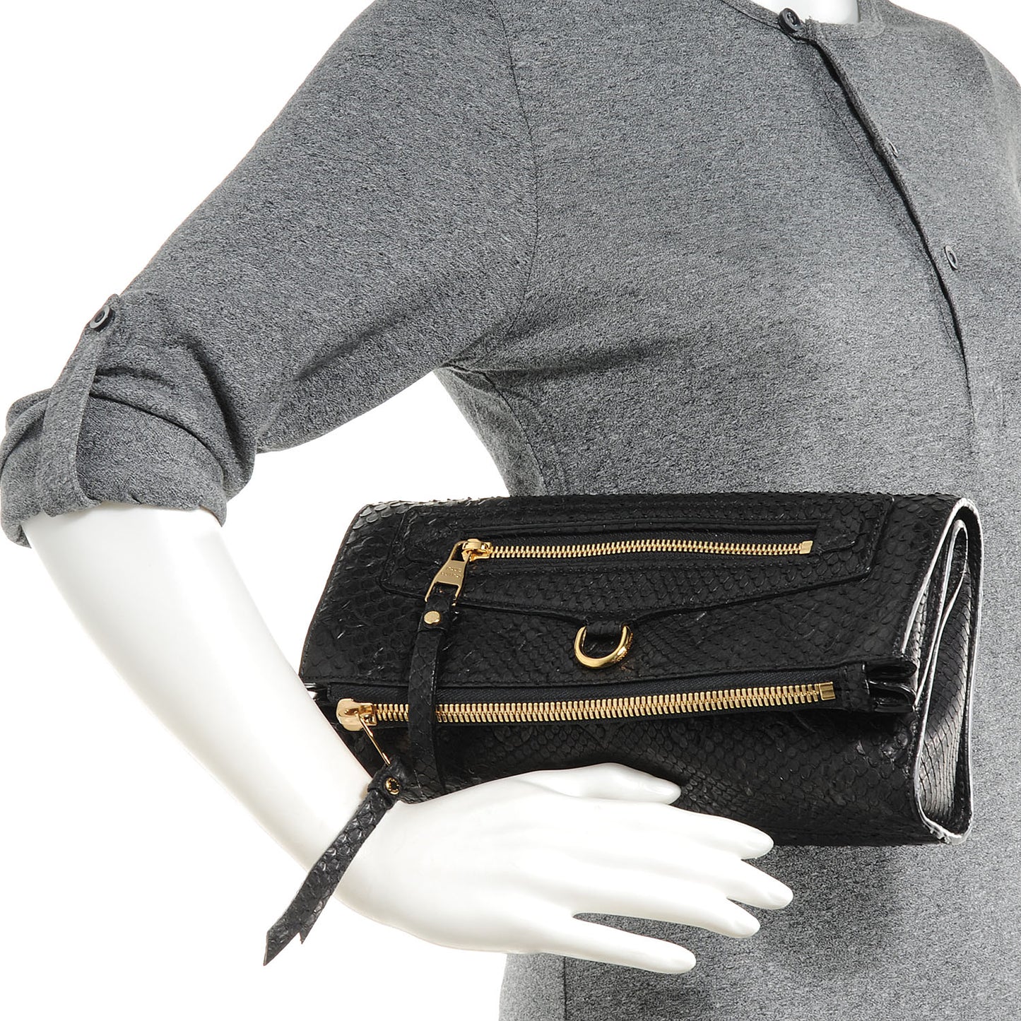 Python Petillante Clutch Black